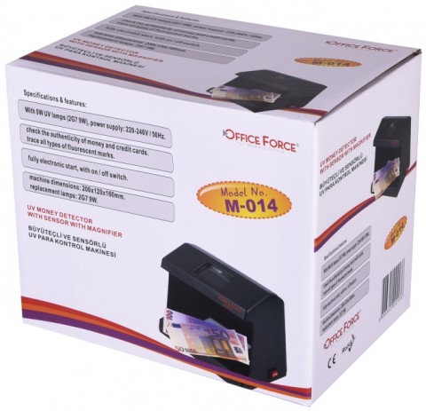 Office Force M-014 Büyüteçli ve Sensörlü UV Para Kontrol Makinesi